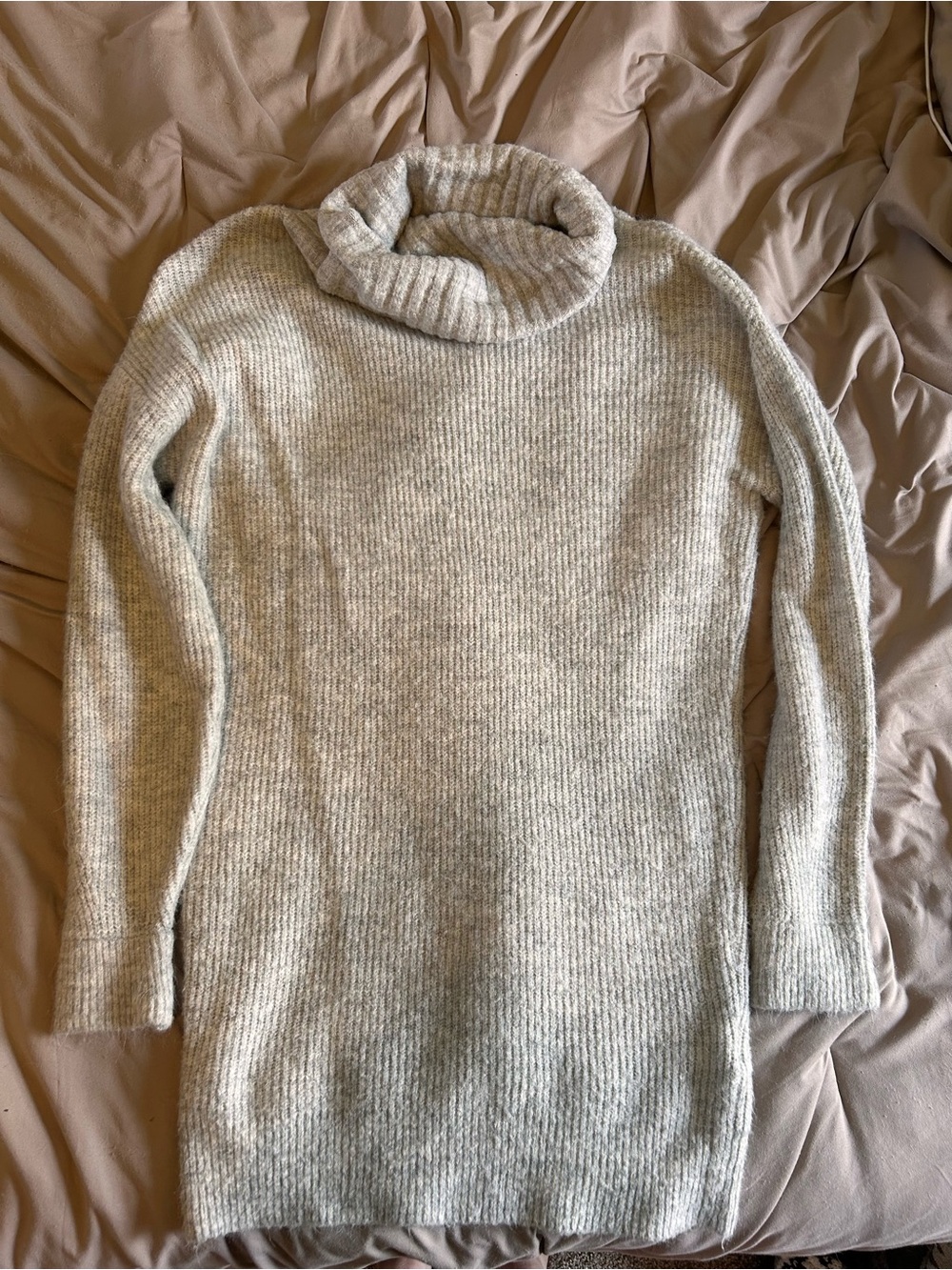 Express Gray Turtleneck Sweater Dress